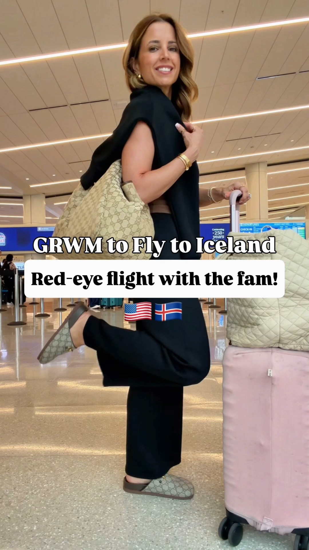 My travel outfit of the day. Airport outfit. What I’m wearing to fly to Iceland. Matching travel set. Matching pant set. Red eye flight outfit. XS petite in pants and XS in half zip. Beis luggage set with covers. Quilted travel tote. Gucci mercato bag in large. Travel pillows. 

#LTKootd #LTKgrwm #LTKTravel

#LTKselfcare