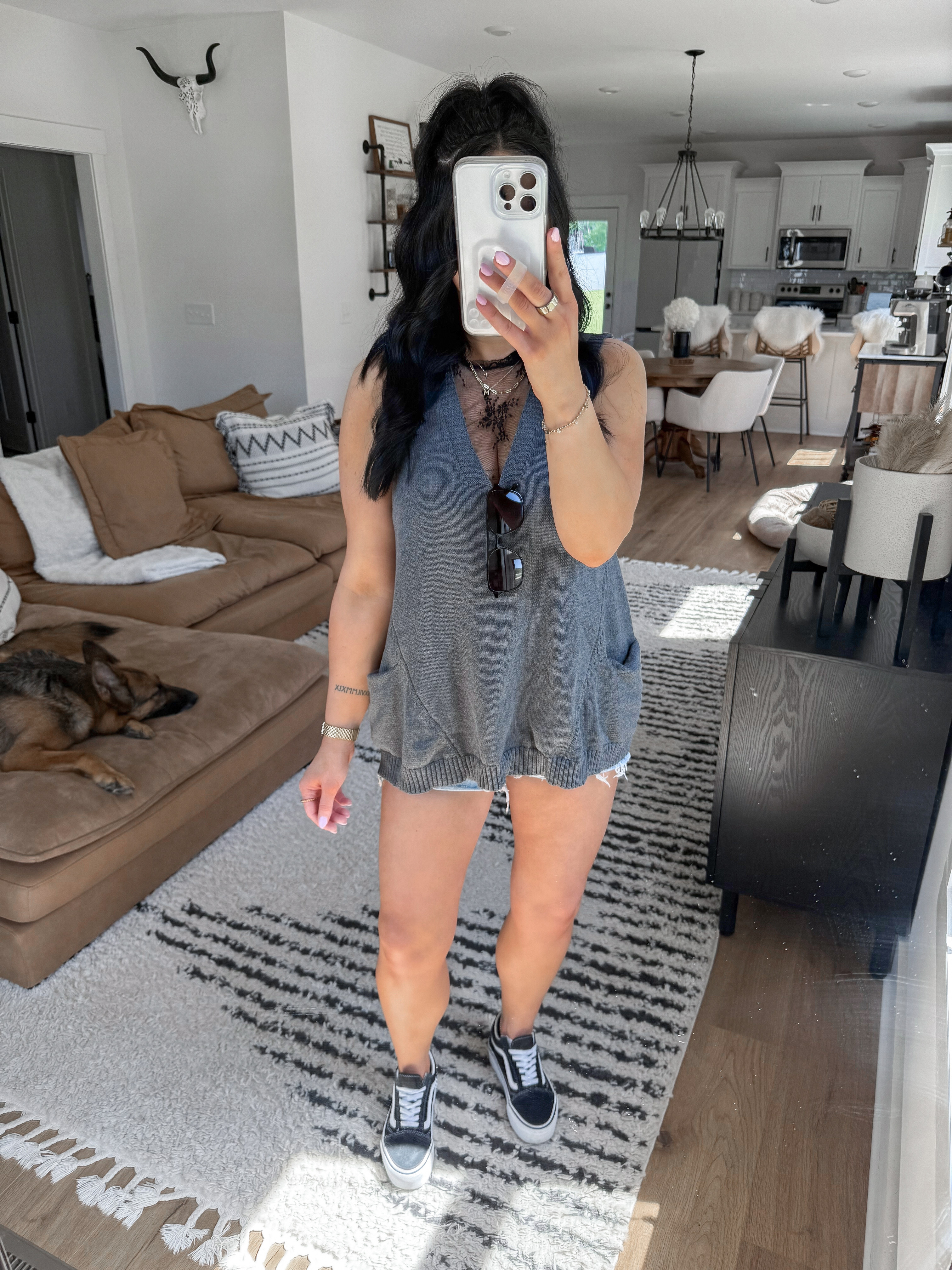 Sweater Vest - small (wm9 gray color)
Lace Tank - small
Bralette - medium
Denim Shorts - 27 (Ojai Luxor Last color - I just cut the hem off of mine!)

Super simple (yet kind of edgy?!) summer outfit idea! I absolutely love this sweater vest (I actually purchased it in two more colors as well!) It would be perfect for fall with some leggings too and I love the looser fit! I styled it with this black lace tank top (a good way to make this simple outfit more interesting!) and finished the looked with some denim cutoffs and my platform vans sneakers. 🖤

 

 

#LTKSummerEdit #LTKStyleTip #LTKShoeCrush