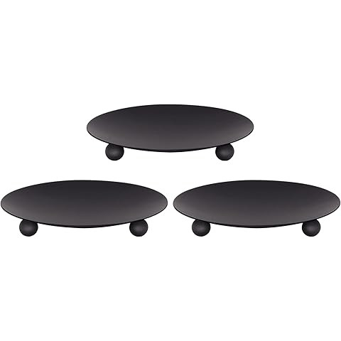 2 Pcs Black 4.3 Inch Iron Candle Holder for Taper Candles, Wedding, Dinning, Party Decoration (11... | Amazon (US)