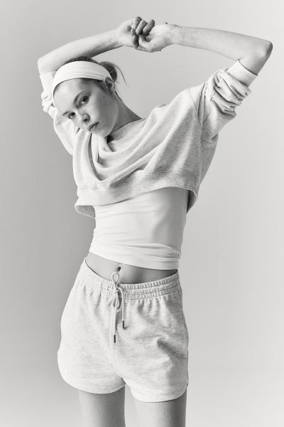 Sweatshorts - Regular waist - Short - Dark gray - Ladies | H&M US | H&M (US + CA)