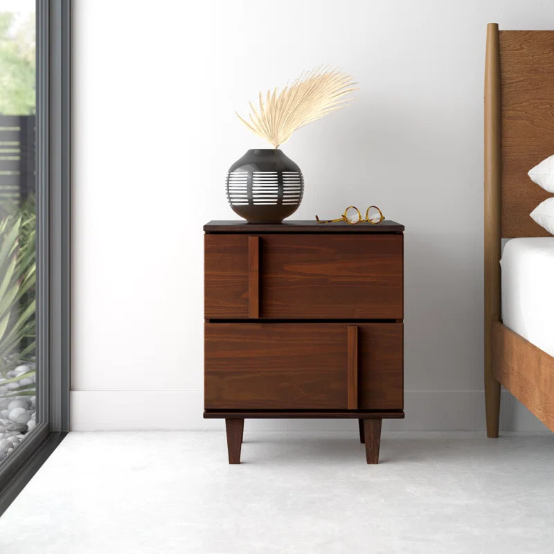 Aleyana 2-Drawer Solid Wood Nightstand | Wayfair North America
