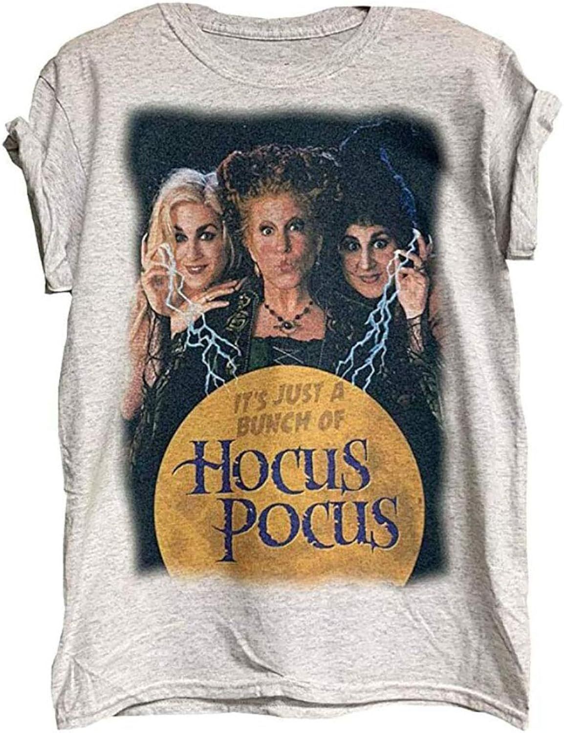 AIMITAG Halloween Sanderson Sisters T Shirt It's Just A Bunch of Hocus Pocus Tees for Women Fall Gra | Amazon (US)