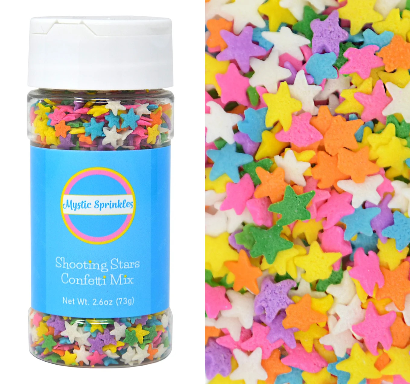 Mystic Sprinkles Shooting Stars Confetti Mix 2.6 Ounce Bottle | Walmart (US)