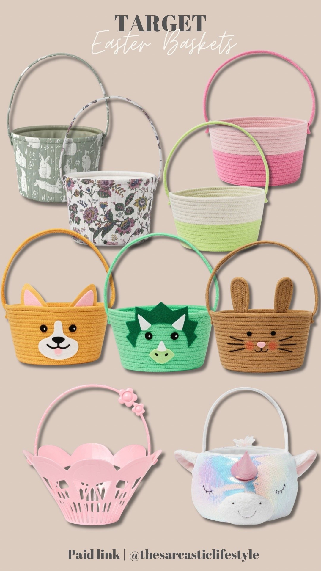 These baskets are too cute to pass up and perfect for all ages!

#TargetFinds #EasterBaskets #EasterAtTarget #TargetStyle #EasterInspo #BasketStufferIdeas #MomFinds #SpringShopping #HolidayPrep #AffordableFinds #EasterMagic #TargetRun #SeasonalDecor #FamilyTraditions 

#LTKmomlife #LTKBaby #LTKKids
