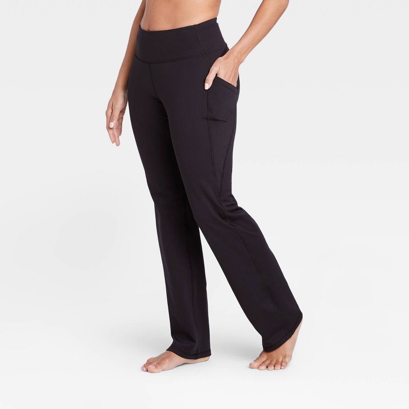 Women's Contour Curvy High-Rise Straight Leg Pants with Power Waist - All in Motion™ | Target