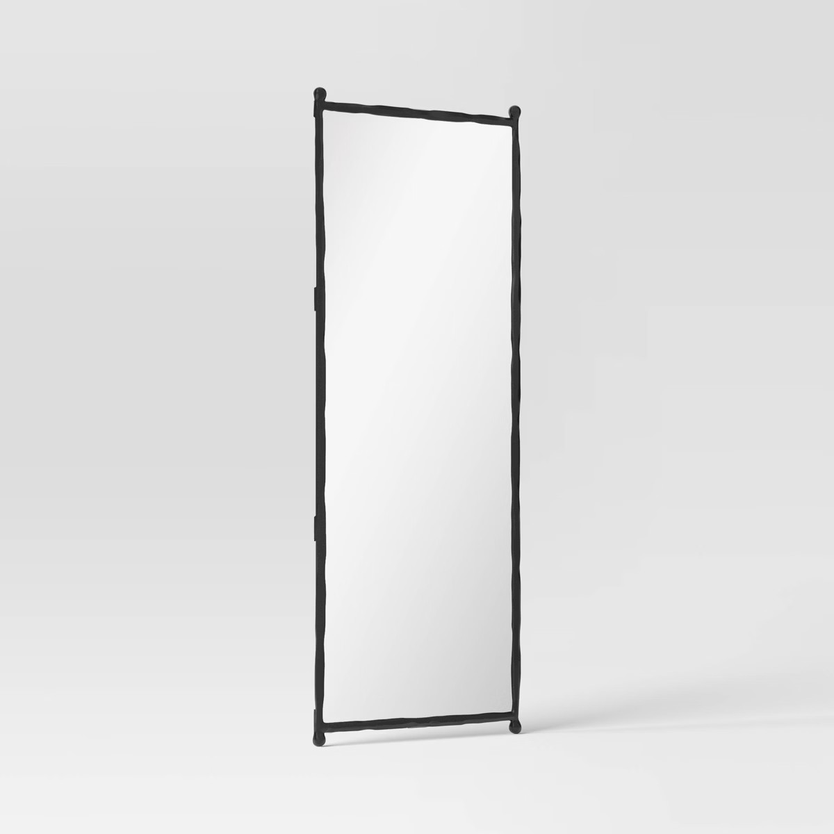 25"x65" Decorative Forged Metal Floor Mirror Black - Threshold™ | Target