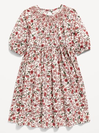 Floral-Print 3/4-Sleeve Dress for Toddler Girls | Old Navy (US)