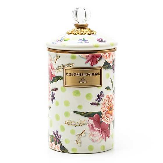Wildflowers Green Large Canister | MacKenzie-Childs