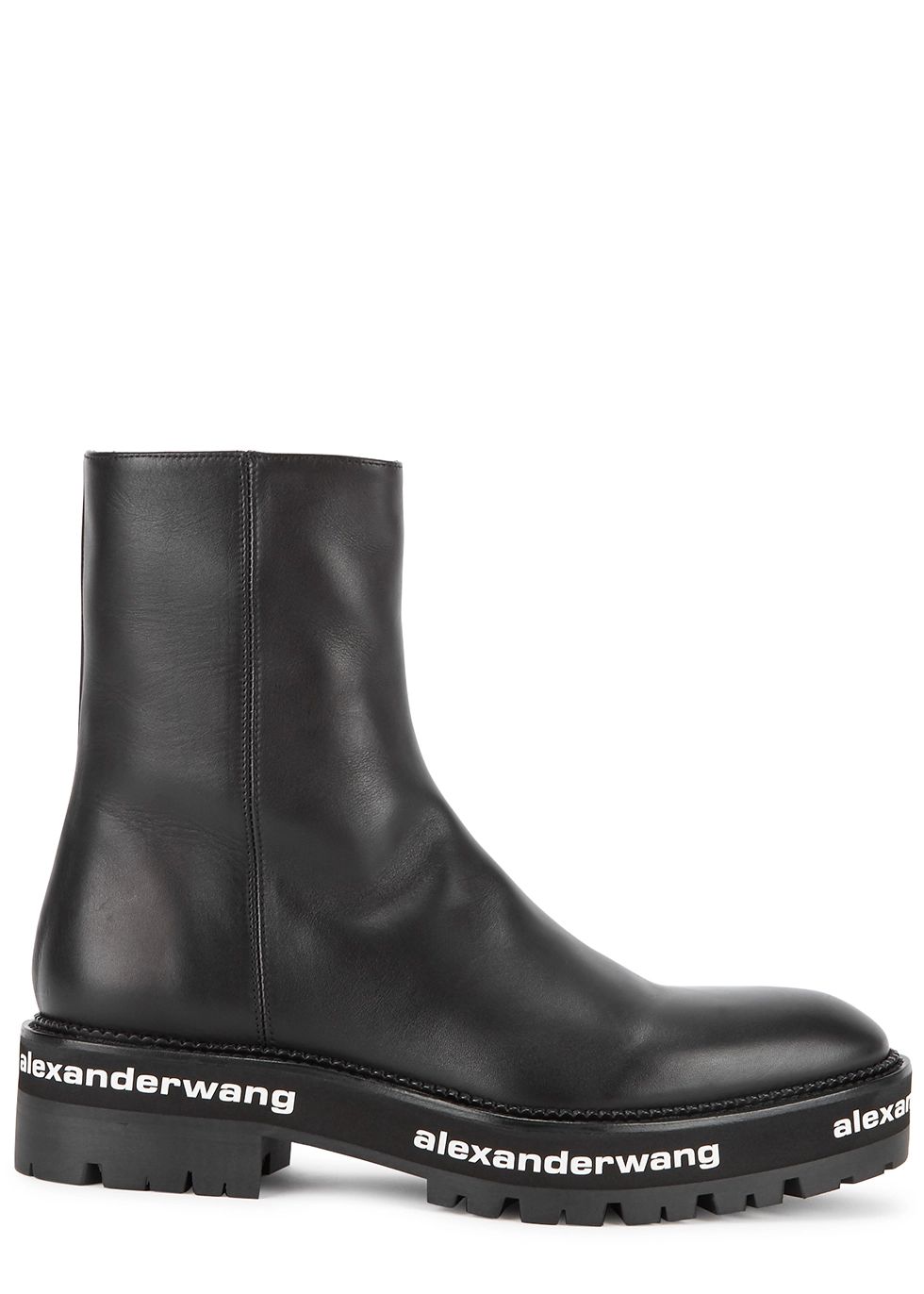 Sanford black logo leather ankle boots | Harvey Nichols (Global)