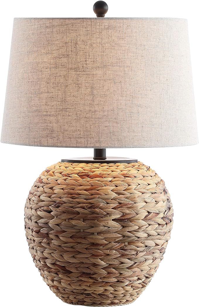 JONATHAN Y JYL6501A Alaro 24.5" Banana Leaf Basket LED Table Lamp Coastal Cottage Industrial Beds... | Amazon (US)