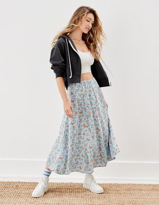 AE Floral Midi Skirt | American Eagle Outfitters (US & CA)