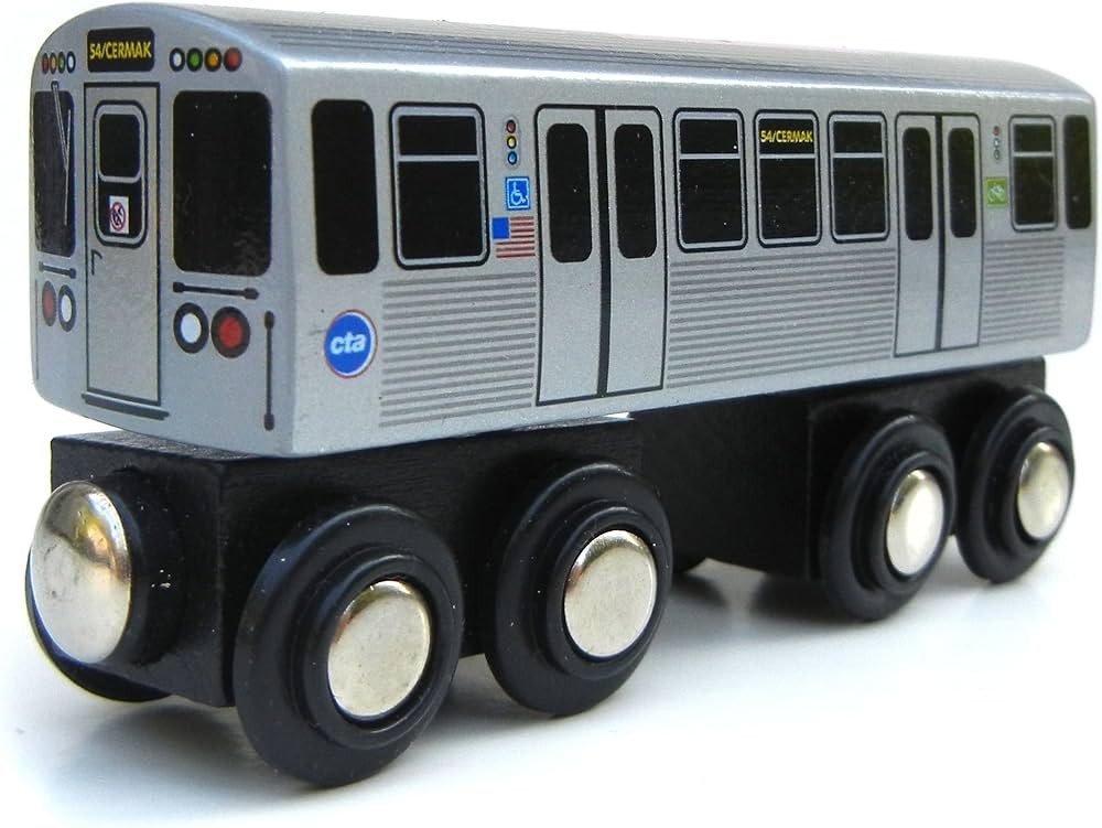MUNI PALS Munipals Chicago Transit Authority Wooden Railway Pink Line–Child Safe and Tested Woo... | Amazon (US)