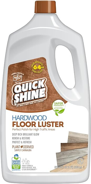 Quick Shine Hardwood Floor Luster-Polish 64oz | Plant-Derived w/Carnauba | Safer Choice, No PFAS,... | Amazon (US)