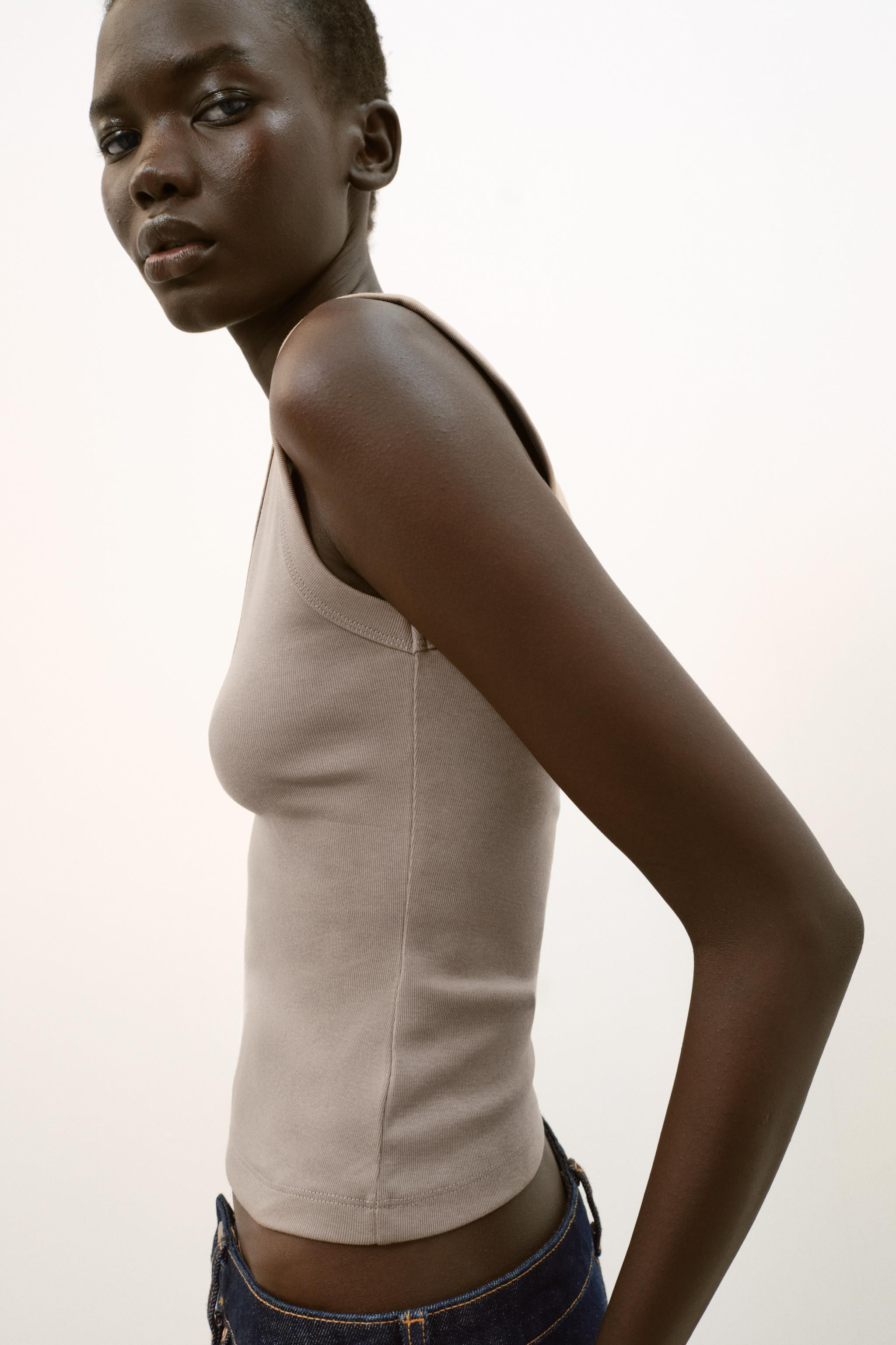 COTTON V-NECK T-SHIRT | Zara US