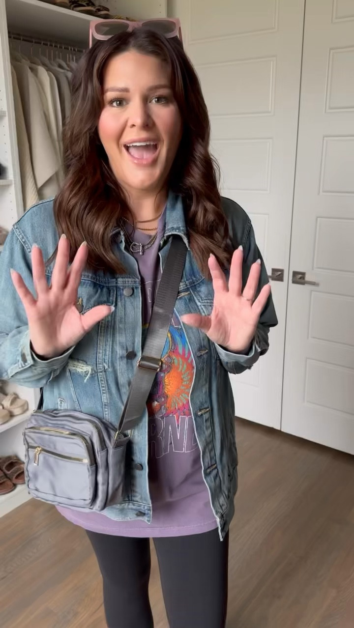 A graphic tee, denim jacket and leggings will forever be one of my favorite outfit combinations. So simple, easy to recreate and always super comfy. Would you rock this look?

Jacket: 1X
Tee & Leggings: XL

Follow me on @shop.LtK for more casual size 14 outfits @curvestocontour

#traveloutfit #midsize #loungewearchic #airportstyle #size14style #elevatedbasics

Casual fashion, elevated basics, mom style, midsize fashion, midsize style, fall style, fall fashion, size 14

#LTKVideo #LTKMidsize #LTKFindsUnder100