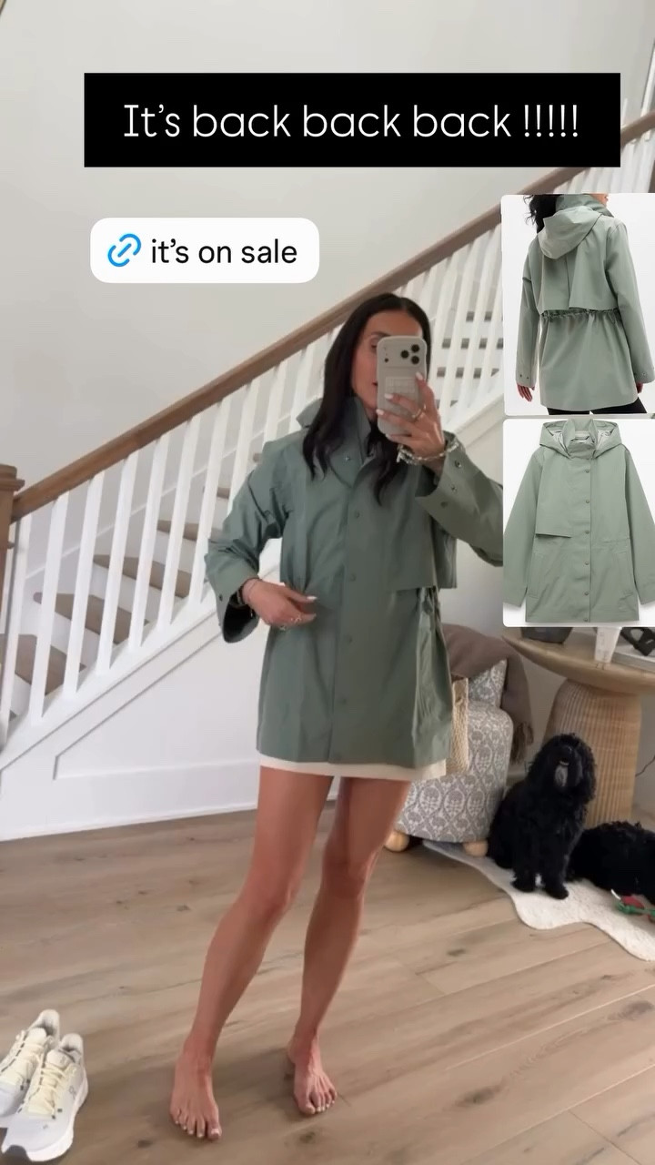 Jacket on sale - rain jacket back in stock I’m in xS 

#LTKOver40 #LTKSaleAlert #LTKgrwm