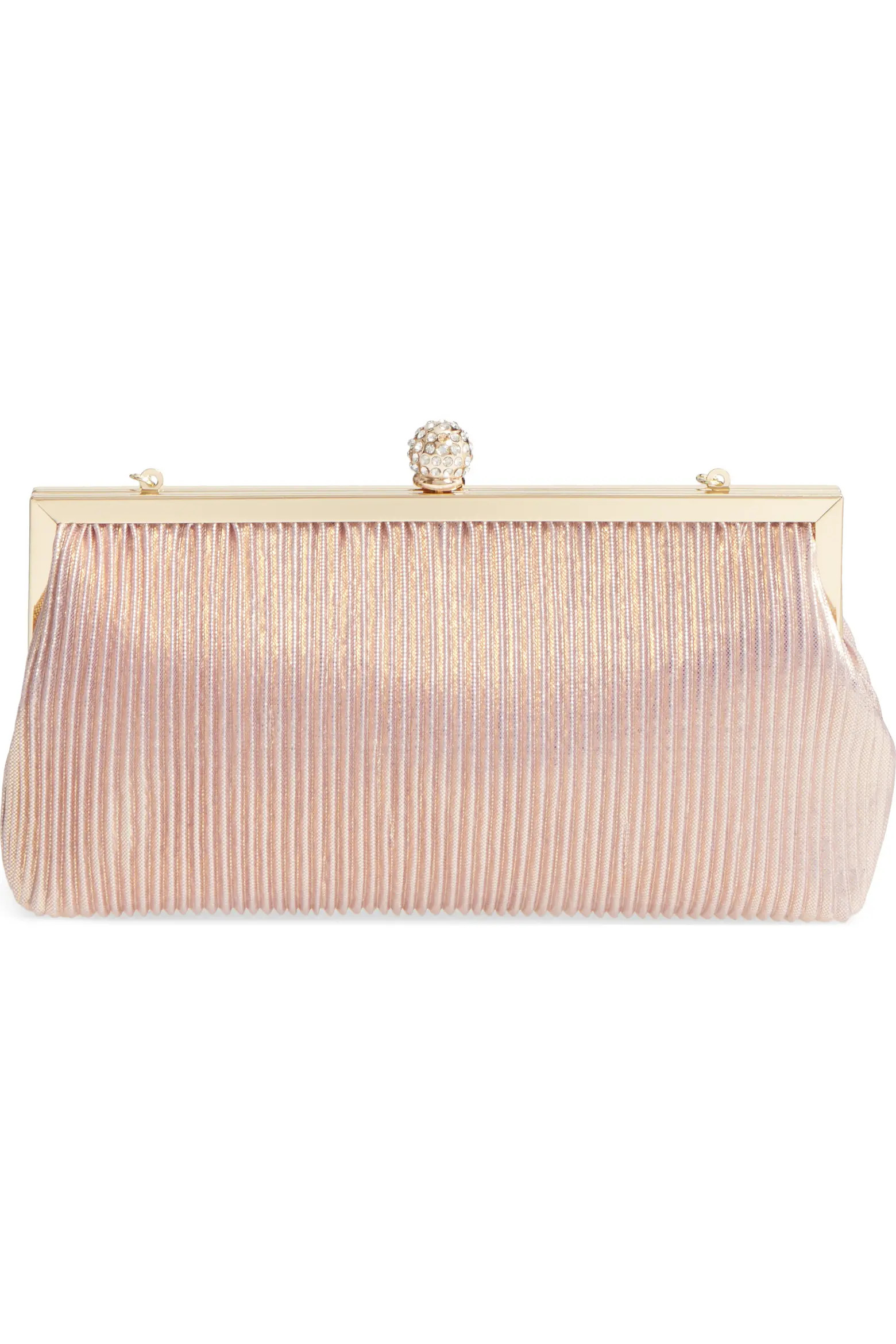 Nina Aneka Pleated Shine Clutch (Women) | Nordstrom | Nordstrom
