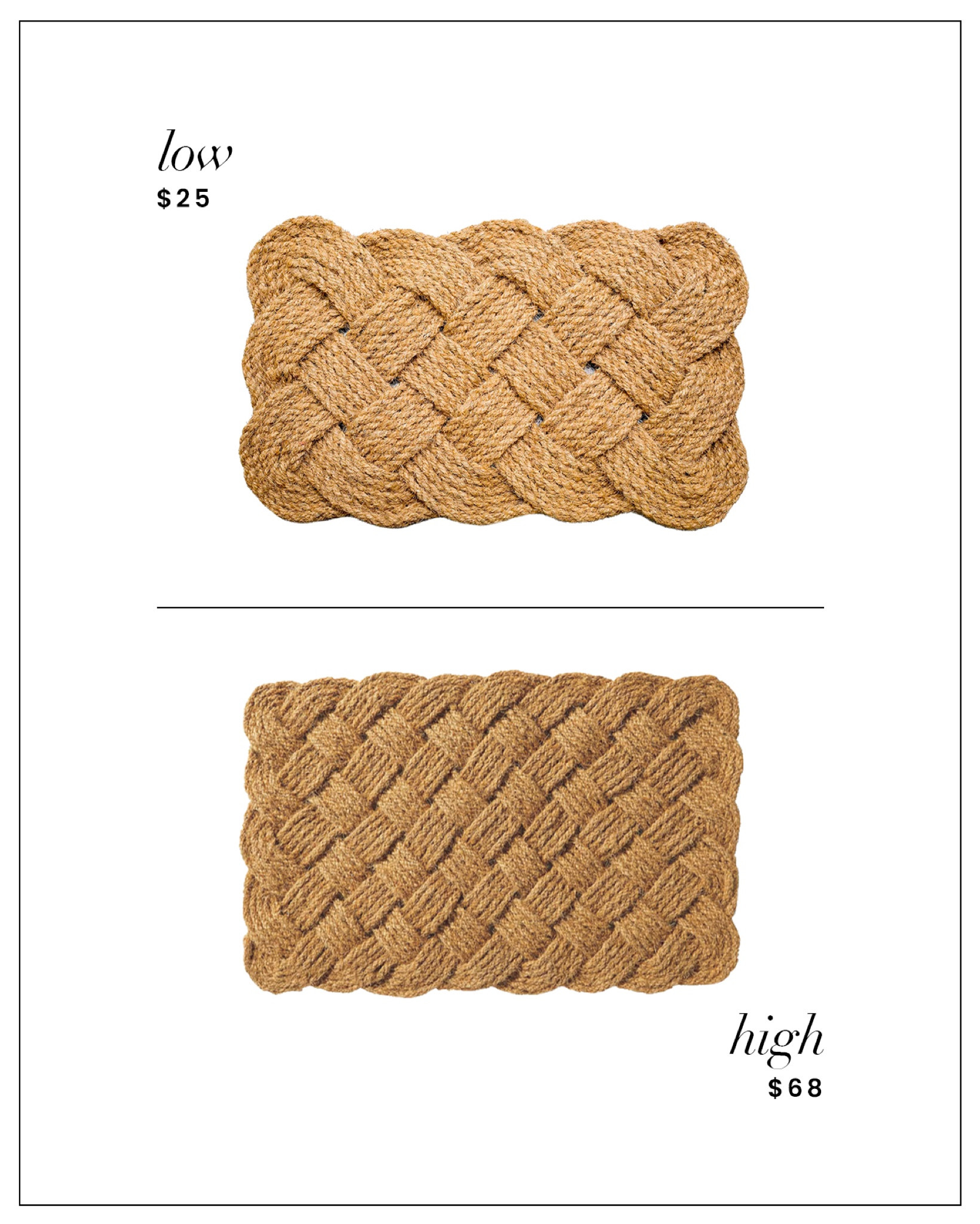 High / Low : woven sailors knot doormat… save or splurge for an outdoor living favorite 

#LTKunder50 #LTKhome #LTKSeasonal