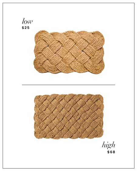 High / Low : woven sailors knot doormat… save or splurge for an outdoor living favorite 

#LTKunder50 #LTKhome #LTKSeasonal