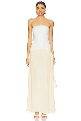 Adea Maxi Dress in Cream | Revolve Clothing (Global)