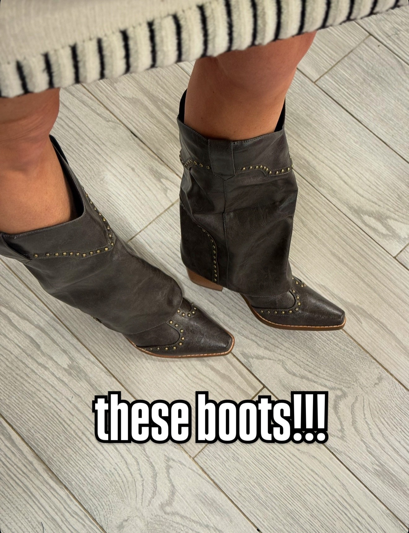 Obsessed with these new cowboy style boots, true to size multiple colors 