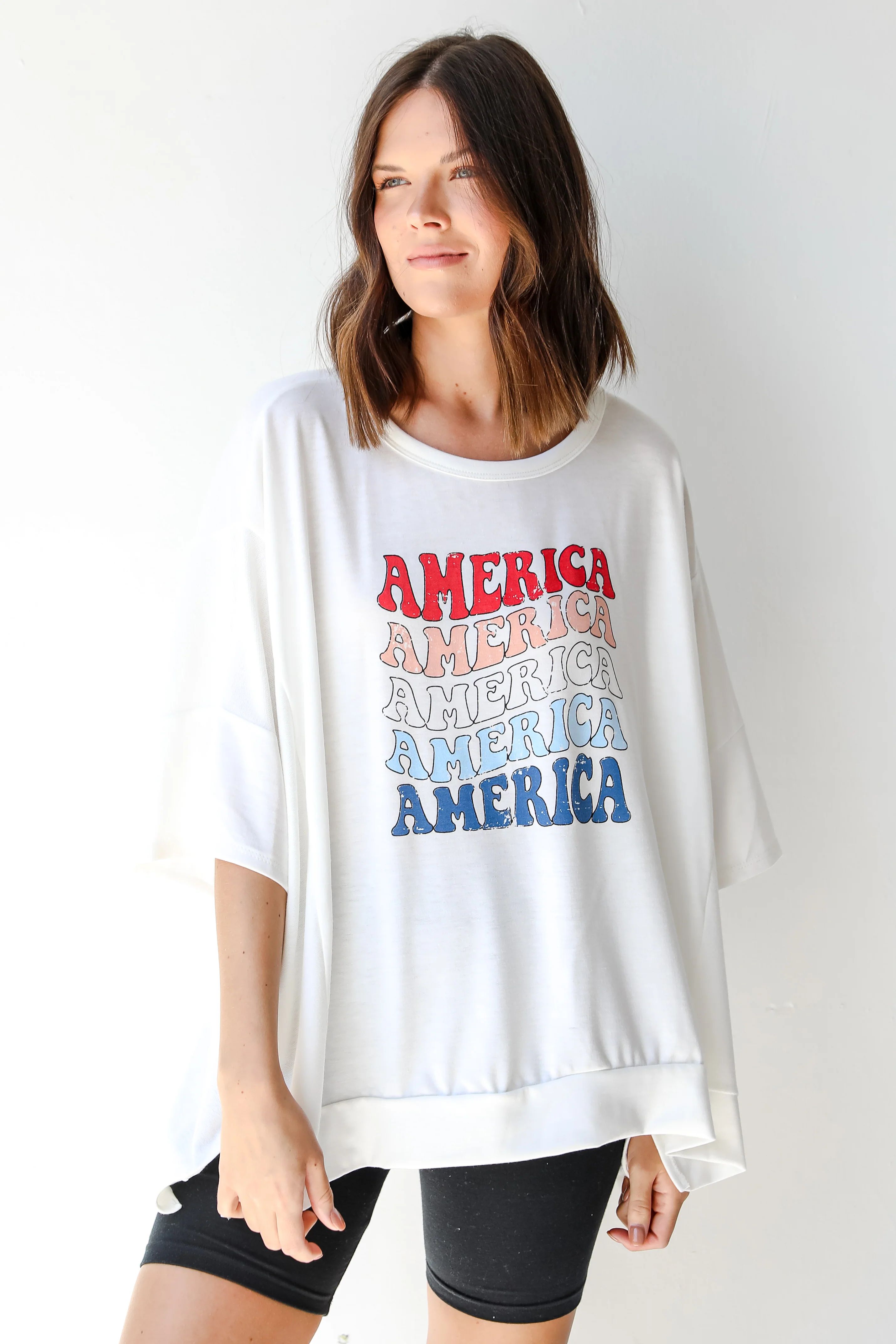 America Oversized Graphic Tee | Dress Up