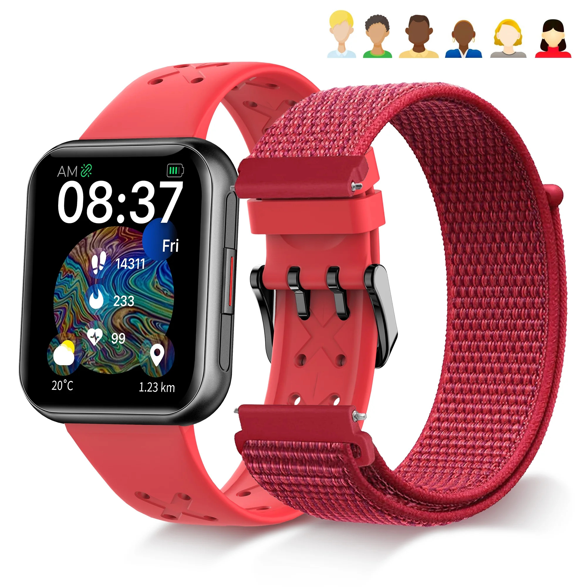 Fitness Tracker Watch, AGPtEK 1.7in Color Touch Screen Smart Bracelet Activity Tracker w/ BP, HR,... | Walmart (US)