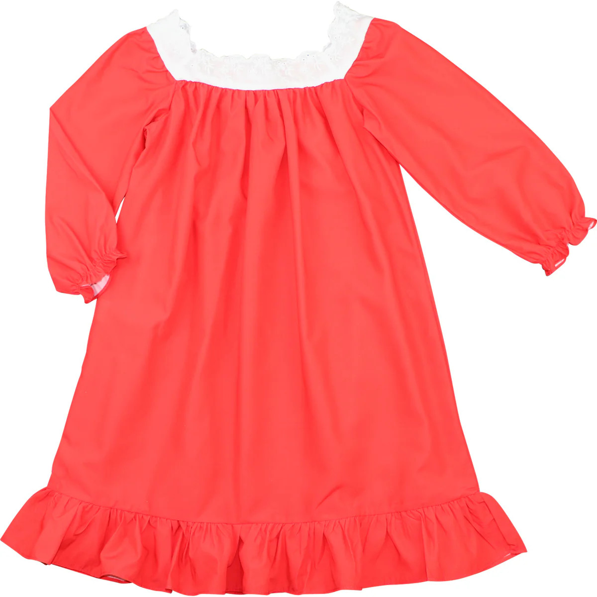 Red Eyelet Nightgown | Eliza James Kids
