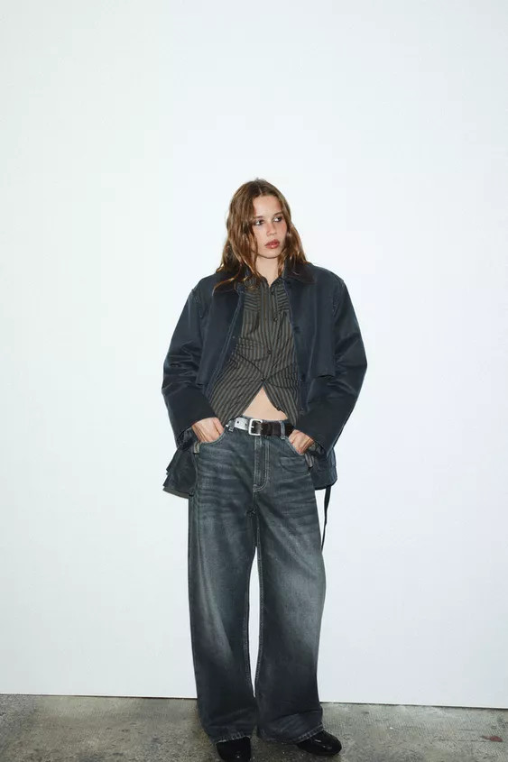 TRF HIGH WAIST EXTRA WIDE LEG JEANS | Zara US