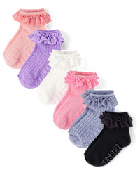 Toddler Girls Ruffle Eyelet Midi Socks 6-Pack - multi | The Children's Place