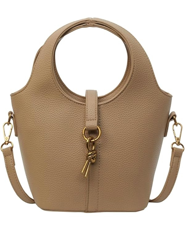 Women Bucket Bag PU Leather Hobo Bag Fashion Shoulder Crossbody Bag Vintage Tote Bag Small Handab... | Amazon (US)