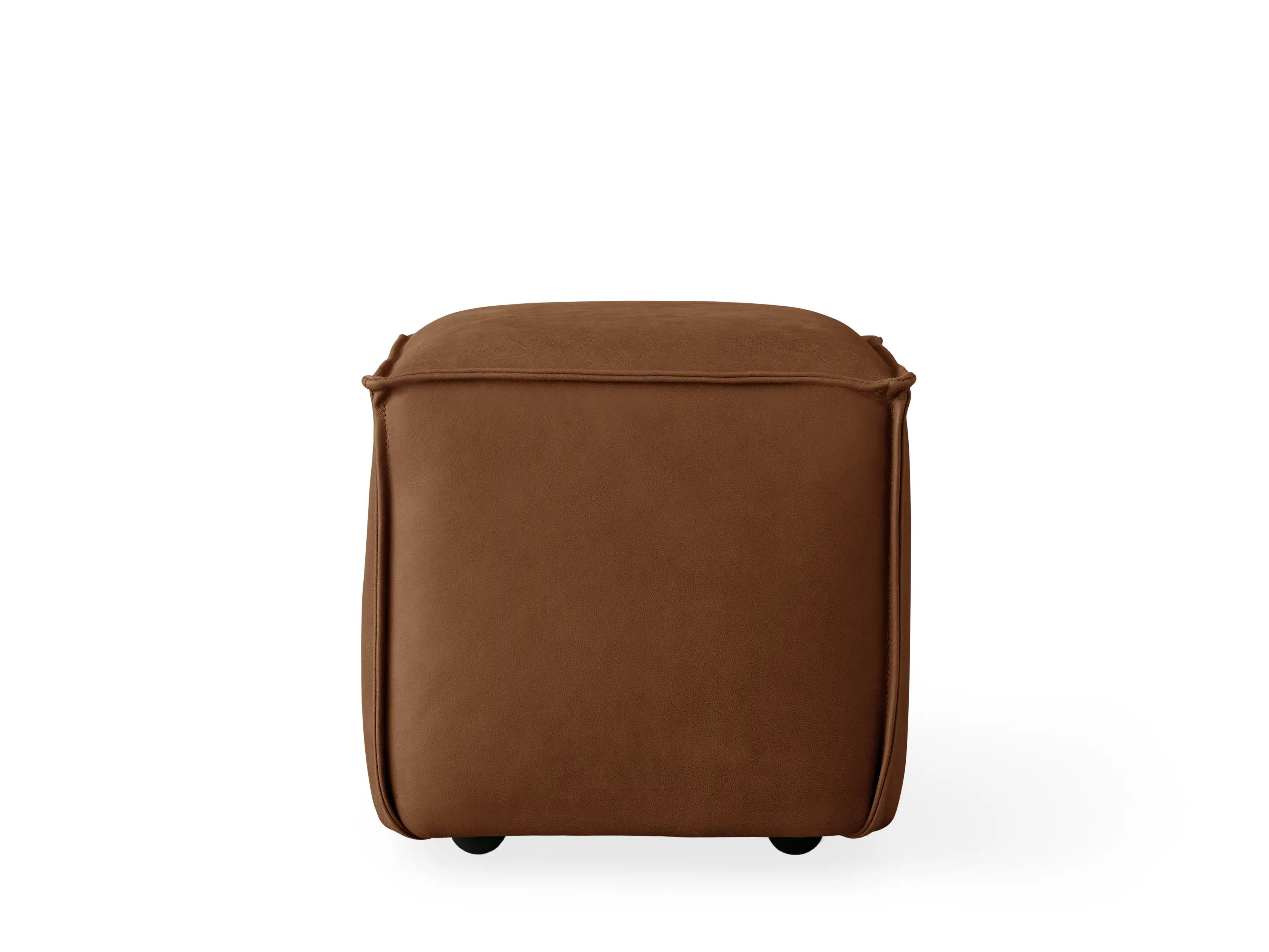 Gabe Square Leather Ottoman | Arhaus