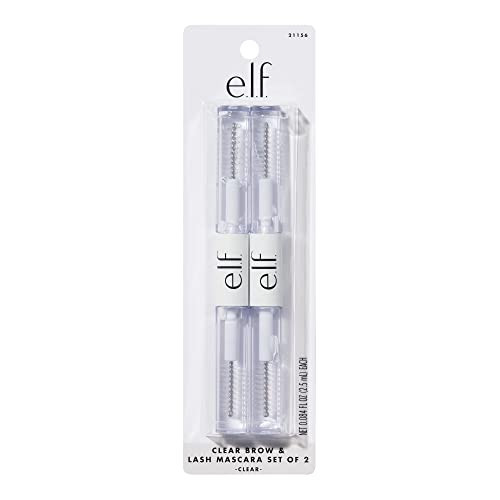 e.l.f. Clear Lash & Brow Mascara 2-Pack, Conditioning Clear Brow & Lash Gel For Grooming, Defining & Separating, Long-Lasting, Vegan & Cruelty-Free | Amazon (US)