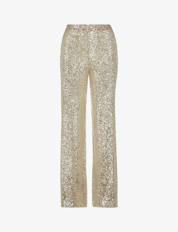 Sequin Mesh Wide Leg Pant | Commando®