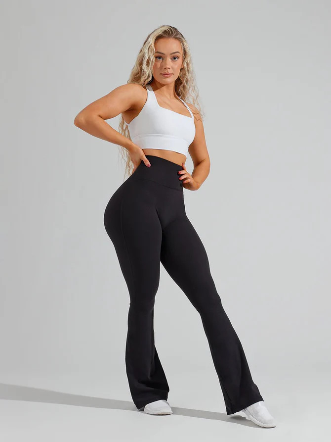 Legacy Flare Legging - Onyx Black | Buffbunny