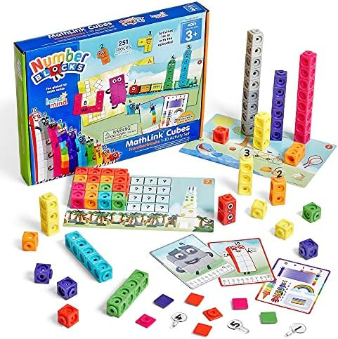 hand2mind MathLink Cubes Numberblocks 1-10 Activity Set, 30 Preschool Learning Activities, Buildi... | Amazon (US)