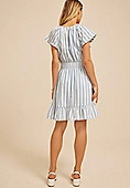 Striped Notch Neck Mini Dress | Maurices