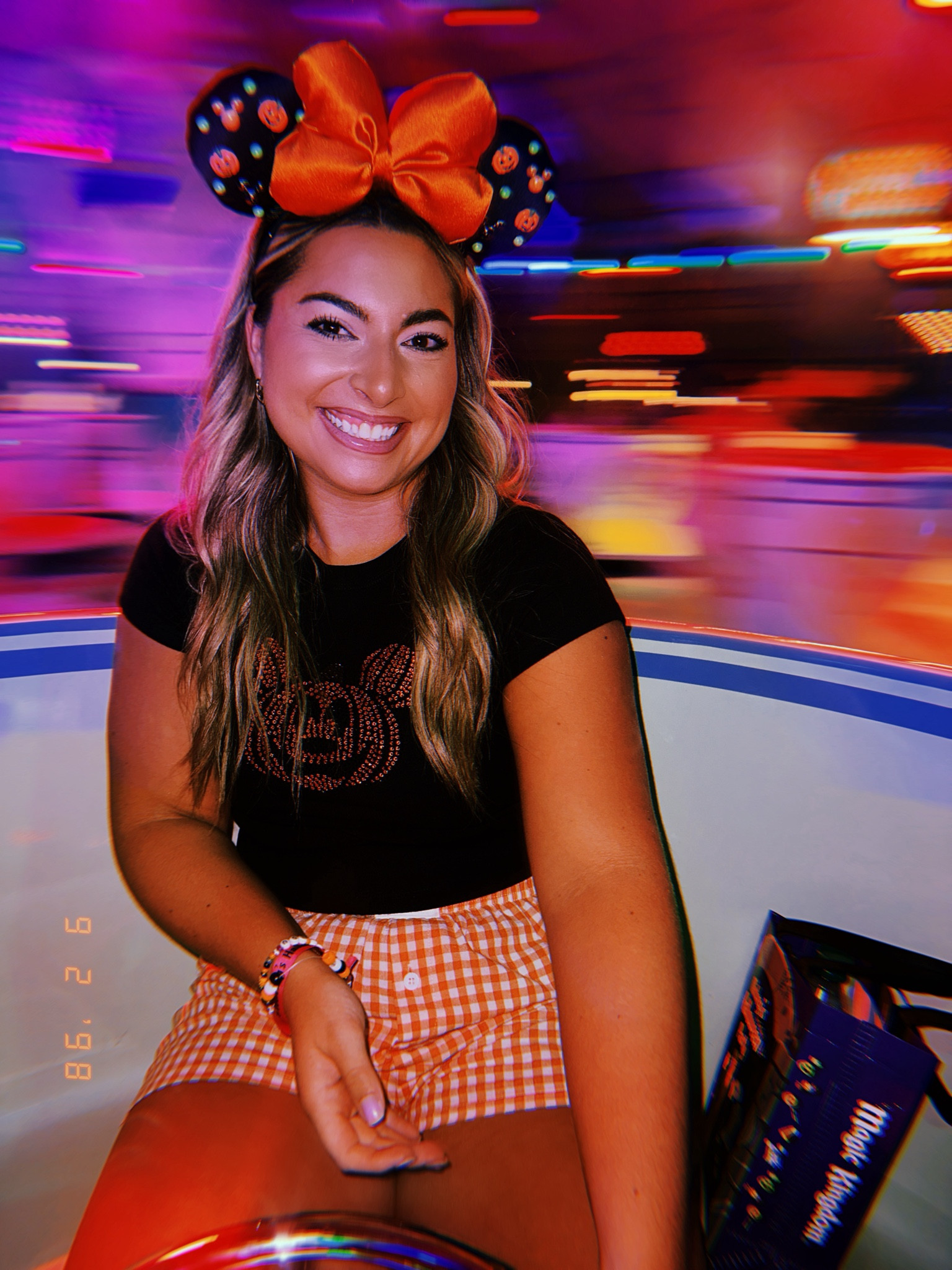 Mickeys not so Scary Halloween Party Outfit for Vacation in Walt Disney World
- beaded Halloween Mickey ears 
- rhinestone Mickey pumpkin baby tee
- orange checkered boxer shorts
- white crew socks with Mickey pumpkin iron in patches 
- friendships bracelets to give the characters 💚

#LTKtravel #LTKSeasonal #LTKbeauty