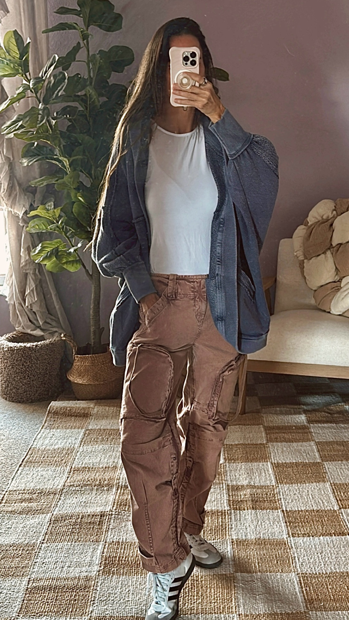 A comfy, cool, casual but cute, chill day in Free People. This sweatshirt cardi is a freaking must have 🫶🏼

Wearing size XS in all!

Free people, casual chic, comfy cargos, boho chic  #ltkshoecrush #ltkstyletip #ltkseasonal

#LTKStyleTip #LTKShoeCrush #LTKSeasonal