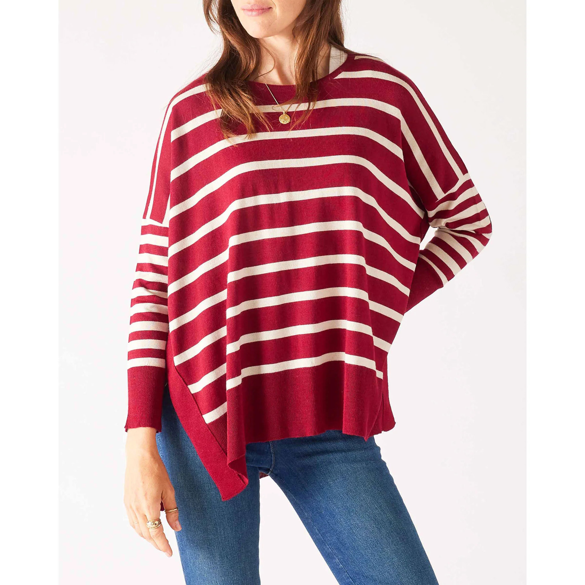 MerSea Heart Patch Sweater in Wine | The Addison West