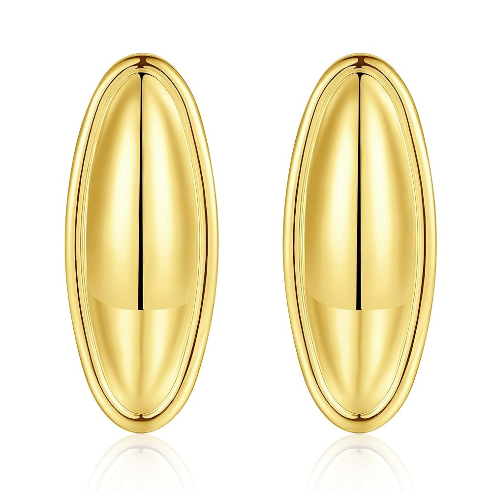 Ascona Drop Earring Extra Large Big Chunky Hoop Earrings for Women, Lightweight Hypoallergenic Go... | Amazon (US)