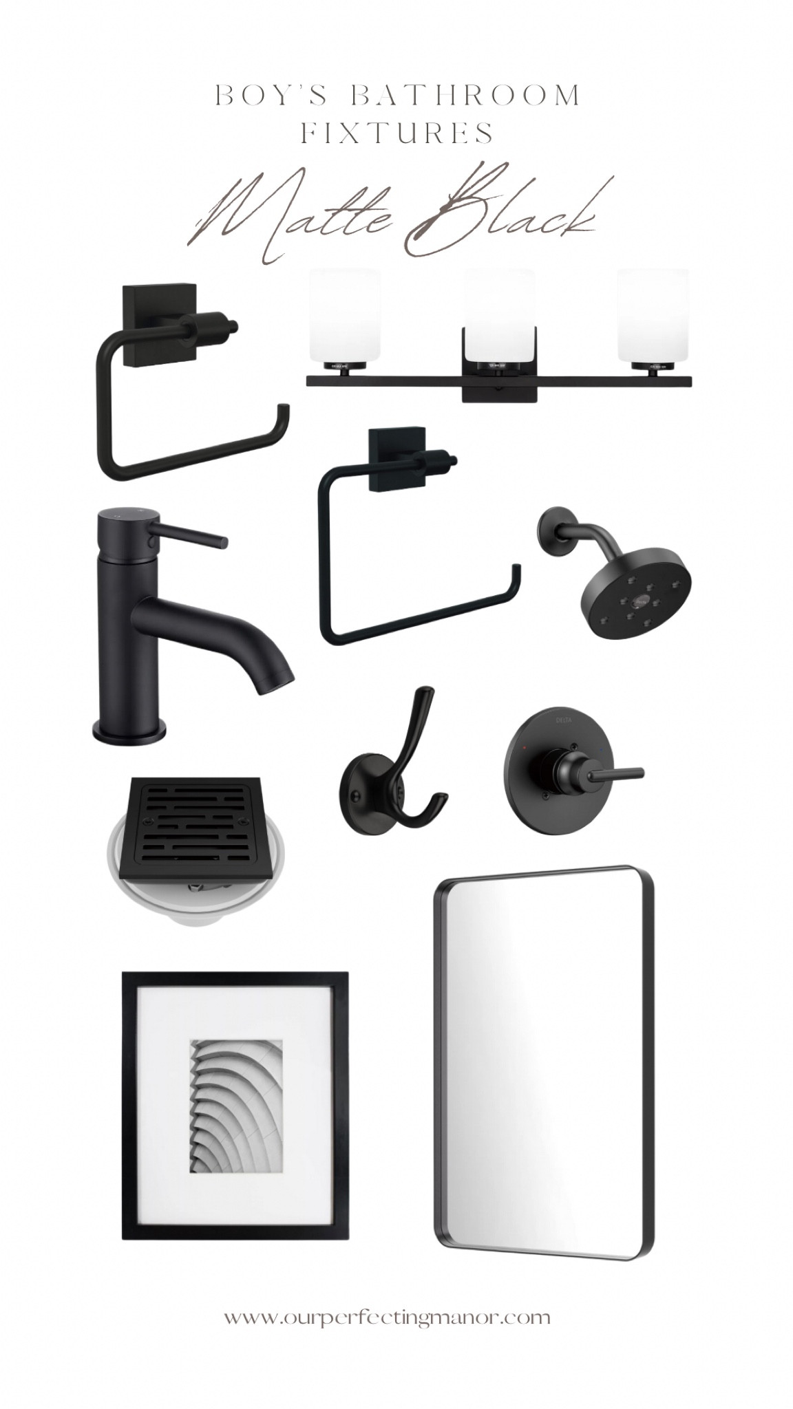 Check out these matte black socials accessories I found for my son’s bathroom renovation. 

#LTKHome