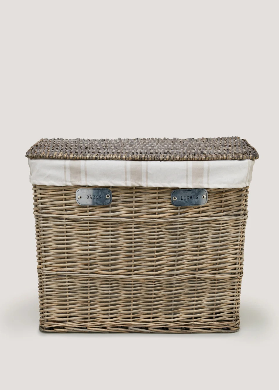 Willow Lights & Darks Laundry Basket (52cm x 60cm x 30cm) | Matalan (UK)
