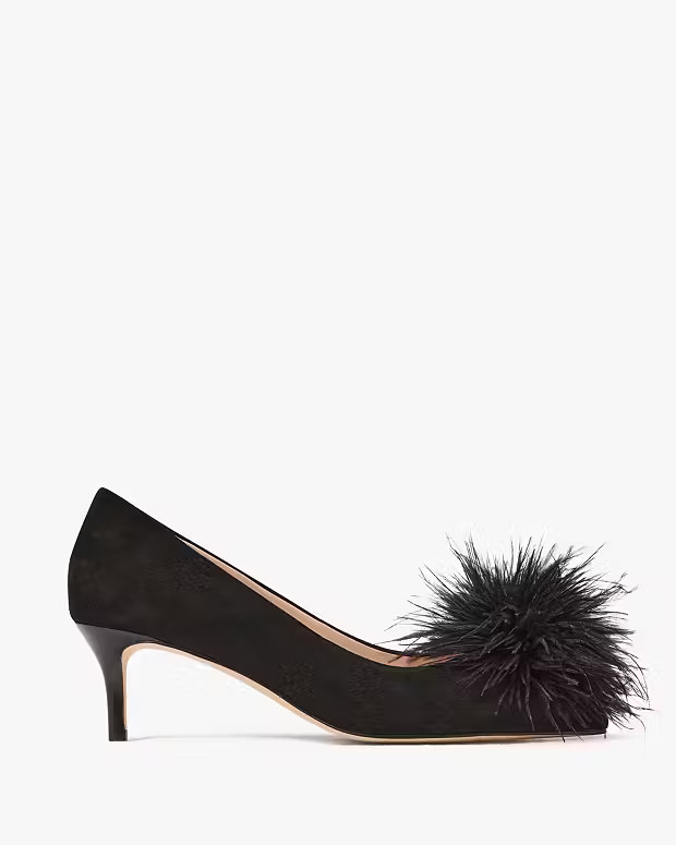 Zoey Pom Pom Kitten Heel | Kate Spade Outlet