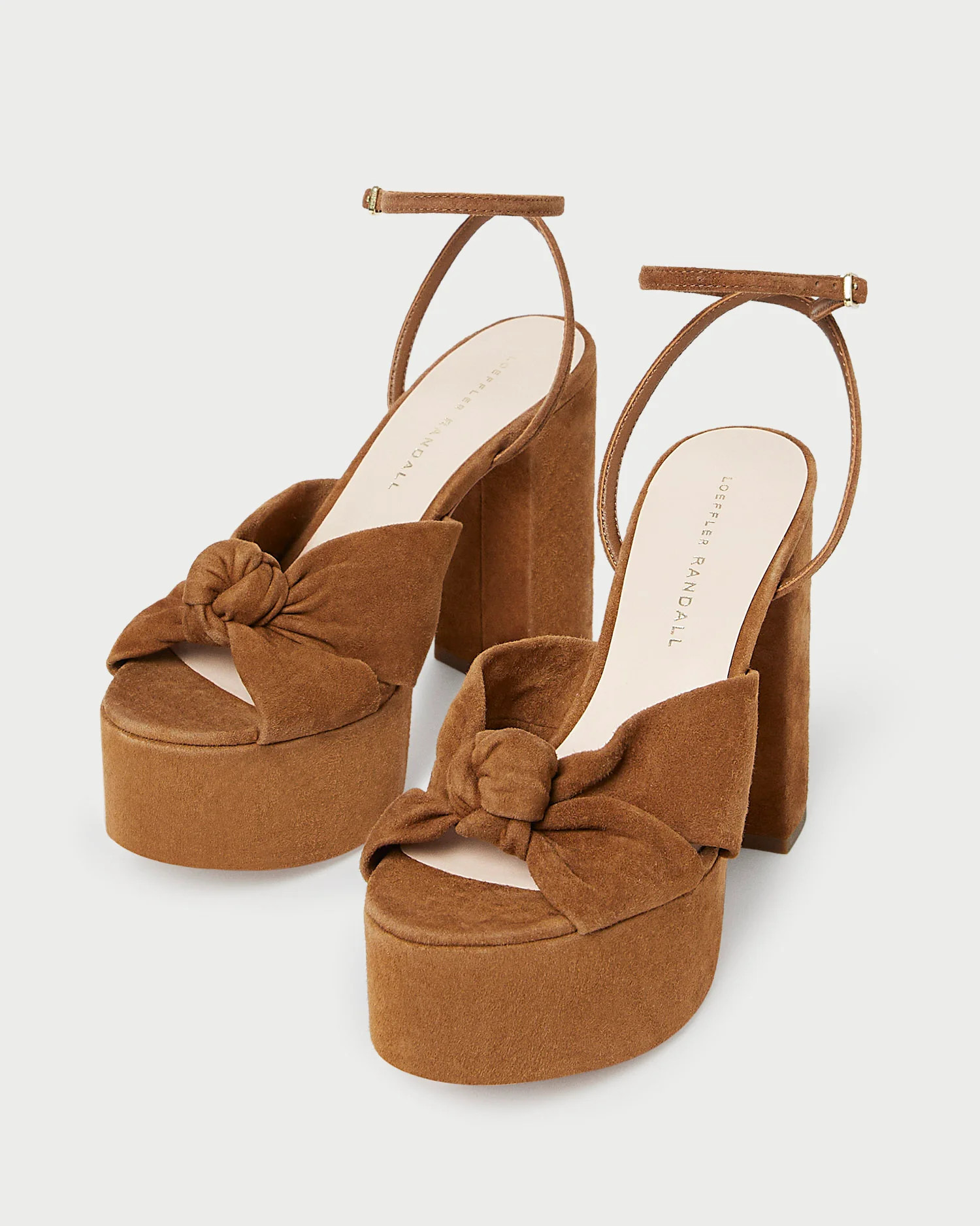 Roz Cacao Suede Knot Platform | Loeffler Randall