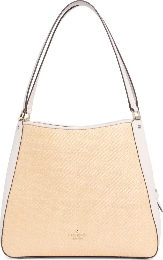 Kate Spade New York leila straw medium triple compartment shoulder bag | Nordstromrack | Nordstrom Rack