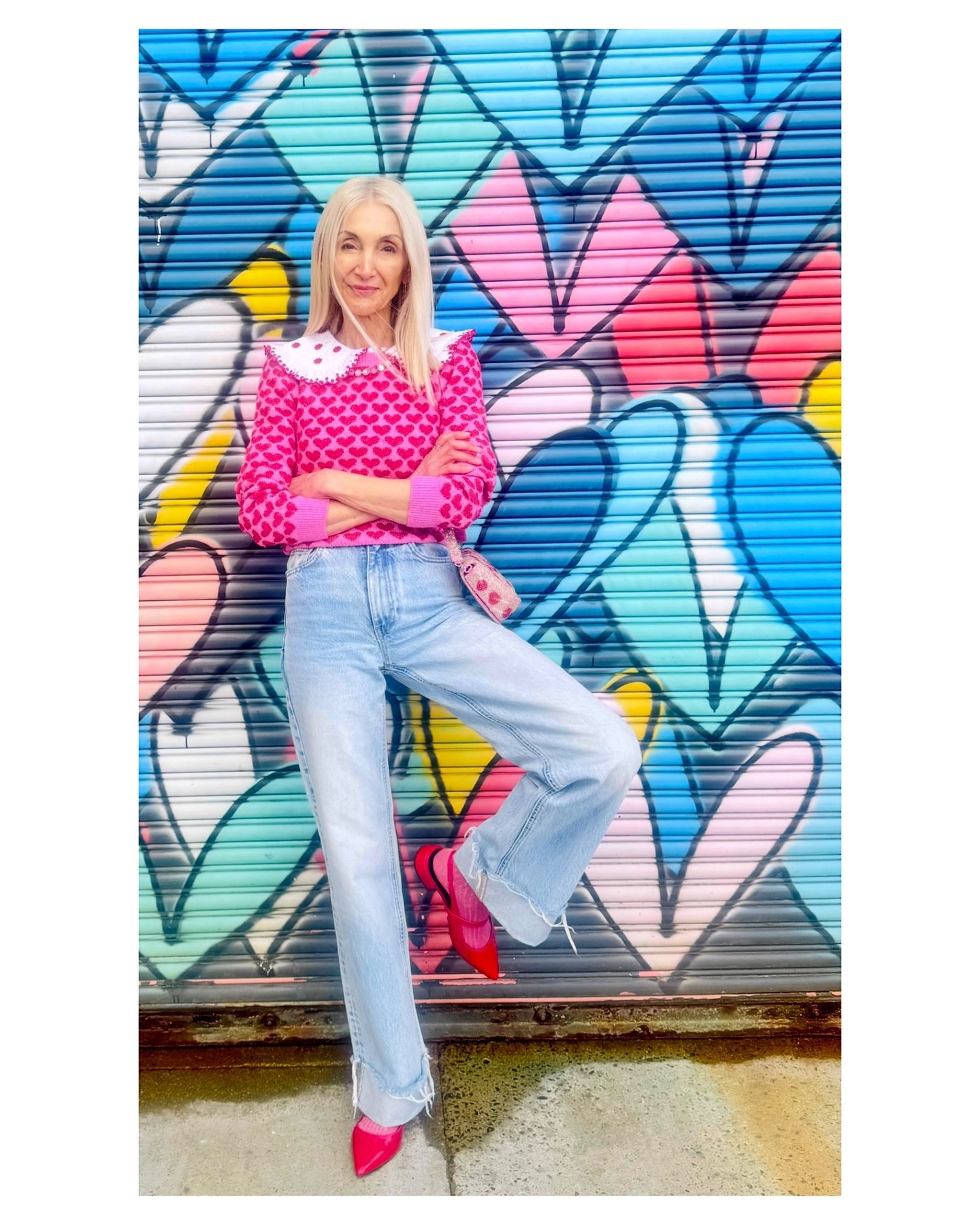 on wednesday we wear pink. on wednesday in february we wear pink hearts

jeans: @zara 
sweater: @freshman1996 @tjmaxx 
shirt: @zara
shoes: @stevemadden @tjmaxx
socks: @anthropologie 
bag: @tjmaxx

Shop the look in my LTK: 

Personal style, style inspo, shop your closet, off-price lover, fashion lover, daily style, feminine, over 50, daily outfits, content creator, style inspiration, stylist, Valentine’s Day look, outfit ideas, casual valentines style, galentines style

#valentinesoutfit #valentinesfashion #valentinesstyle #casualstyle #outfitideas #valentinesinspo #agelessstyle #outfitinspo #styleatanyage #whatiwore #over50style #stylediary