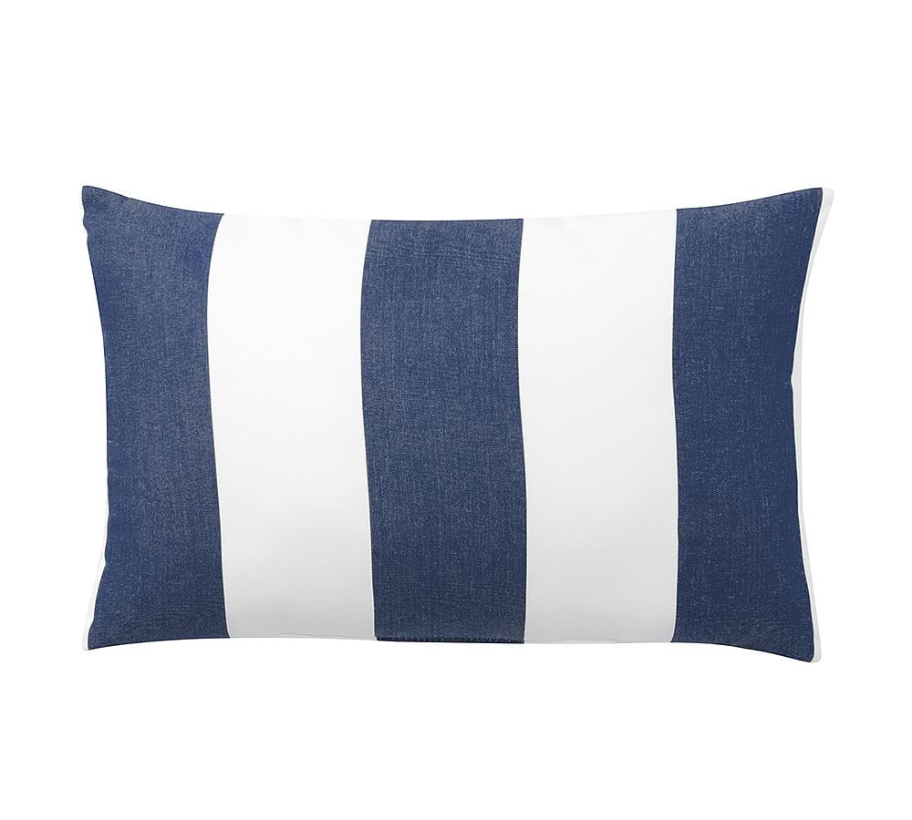 Sunbrella® Awning Striped Outdoor Pillow | Pottery Barn (US)