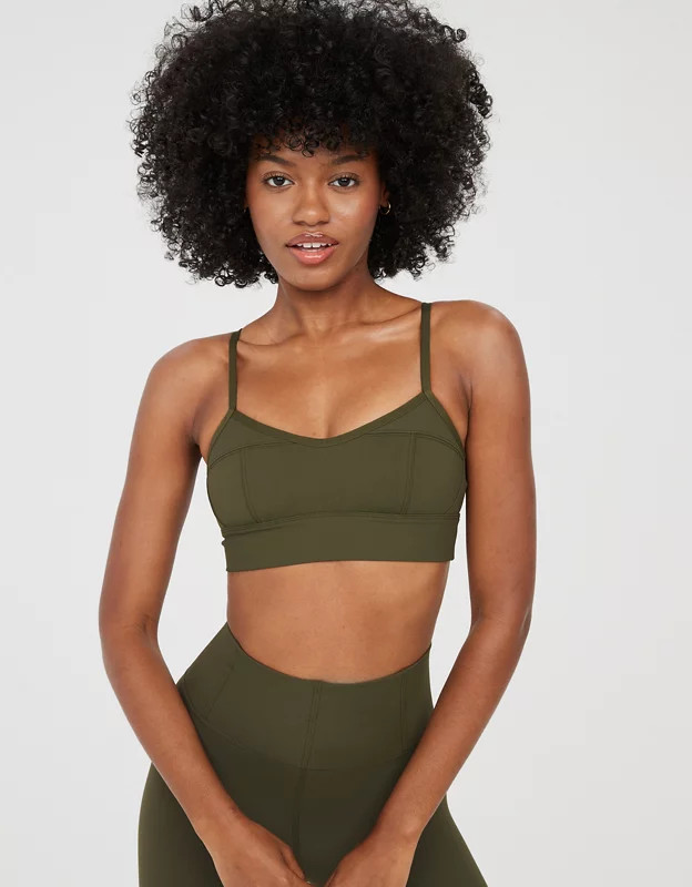 OFFLINE By Aerie Goals Ribbed Corset Sports Bra | Aerie