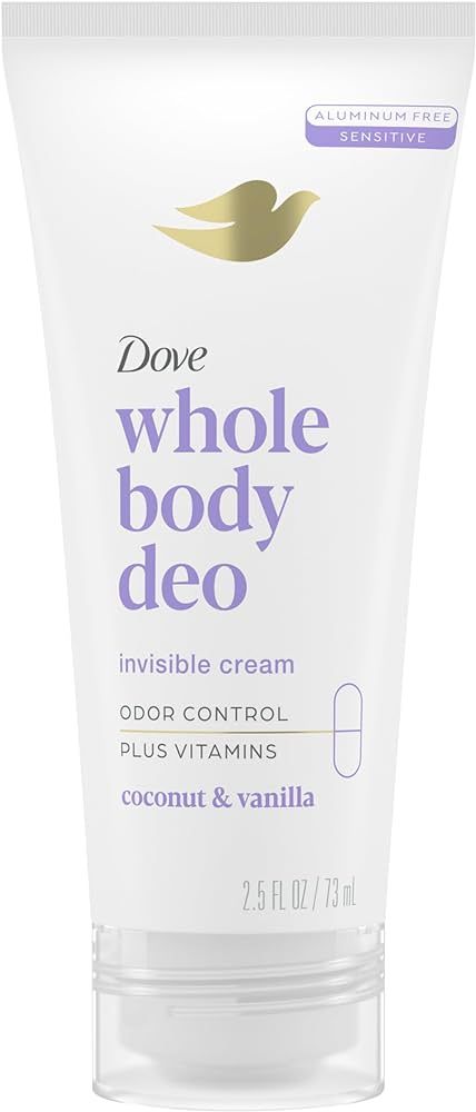 Dove Whole Body Deo Aluminum Free Invisible Cream Deodorant Coconut & Vanilla for All Day Odor Co... | Amazon (US)